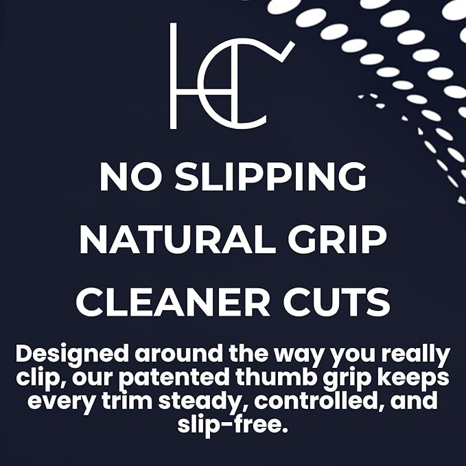 Nail Clippers, Stylish, Comfortable for Seniors, Fingernails, Premium Stainless Steel, Curved Edge, Wide Jaw, Ergonomic, Thumb Rest, Comfort Cuts, Women, Men, Teens, Special Needs, (Sky)