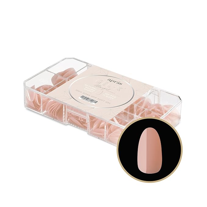 Apres Neutrals Gel-X Margot Box Of Press On Nails, 11 Sizes 00-9, Soft Gel Nail Tip Box (150pcs) (Natural Round Short, 150)