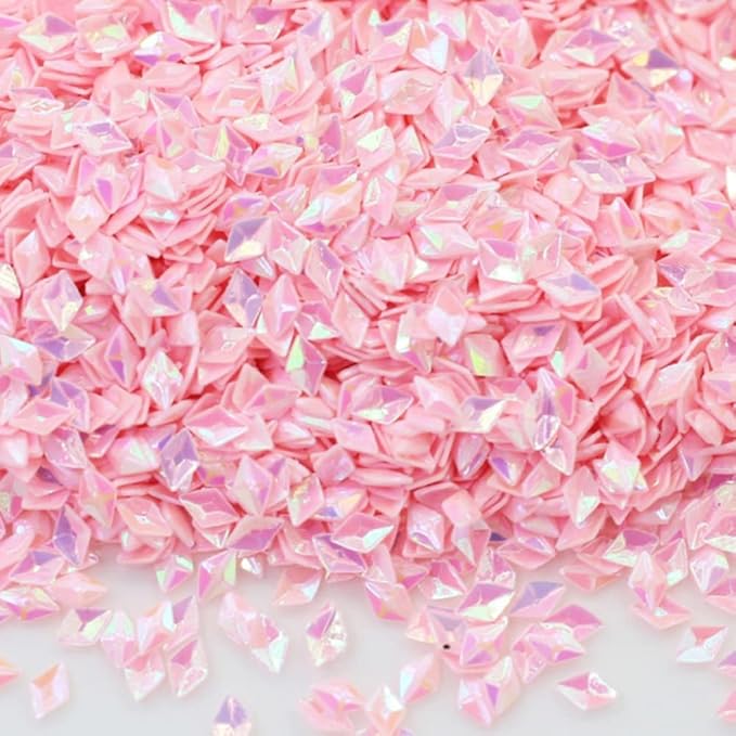 Nail Art 3D Rhombus Glitter Sequins Diamond Shape Design Shiny Nails Tip Confetti Paillette Decoration for Nail Charming Face Body Hair Makeup 12 Colors