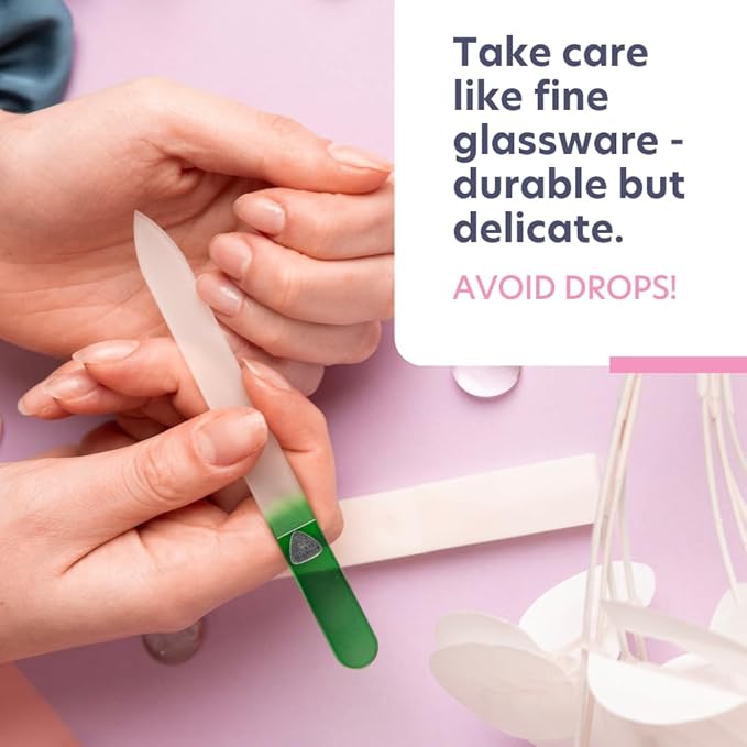 Bona Fide Beauty - Premium Czech Glass Nail File - Gentle, Durable & Professional Manicure Tool