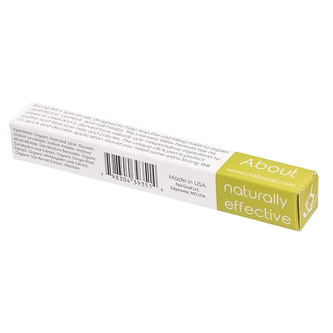 Nail Quail - Strong Will Anti-Nail Biting Click Pen, 7ml, Made in USA