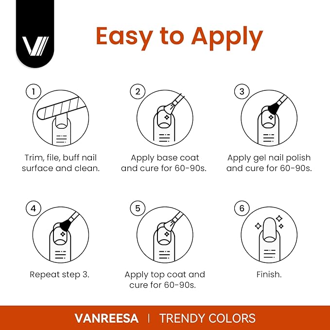 VANREESA 24 Pcs Fall Gel Nail Polish Set -Fall Colors Gel Polish with Base Coat & 4 Effects of Top Coat Orange Yellow Red Green Purple Brown Gel Polish Set Nail Kit Gifts for Women Girls DIY at Home