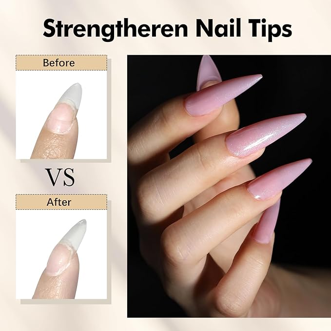 FZANEST Builder Nail Gel Hema & TPO-Free 15ml *2 pcs Clear Hard Gel Extension For Nails Thickening Strengthener Brush on Builder Bottle Soak Off UV Holiday Nail Art Design for Girls