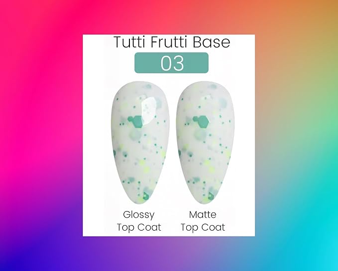 Vanzeig's Tutti-Frutti UV Gel Nail Polish Base | Milky Candy-Dipped | Durable Rubber Base Gel for Press-ons & Natural Nails | 15 ml (03)