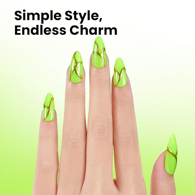 Beetles Neon Green Gel Nail Polish - NeonTide 15ML/0.51Fl Oz, Hema Free Neon Gel Nail Polish, Same Color Same Bottle, Soak Off UV LED Lamp Spring Summer Nails Art, Manicure Salon DIY Neon Nails