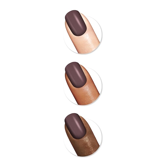 Sally Hansen Miracle Gel Salon Quality Nail Polish | Gel-Like Formula, Two-Step System, No UV Light Needed, Long Lasting | Opaque, Crème| 202 Saddle Up | Rich Warm Brown Nail Polish
