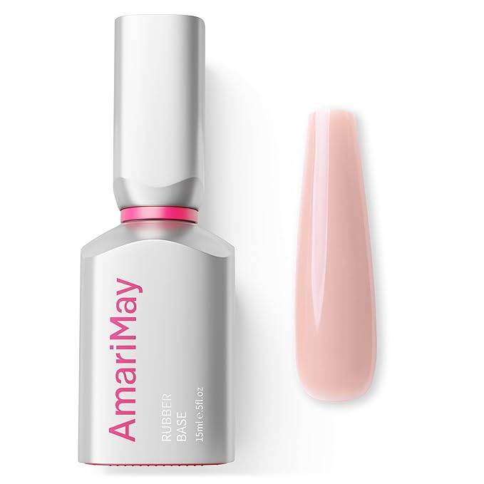 Color Rubber Base Builder Gel, 15ml, Peach Pink, Sheer Nail Gel, 3-in-1 Soak Off Nail Strengthener UV/LED needed B08.