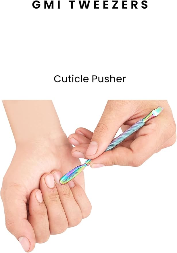 GMI-TWEEZERS - Professional Cuticle Remover, Cuticle Pusher And Cuticle Trimmer - Manicure Tool Cuticle Nippers - Durable Cuticle Cutter For Finger And Nail - Instant Cuticle Kit (Multicolor)