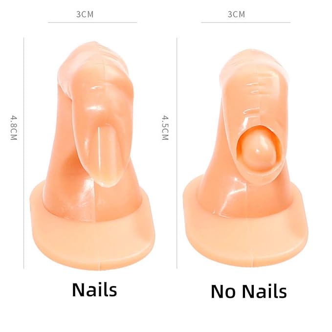 10Pcs Practice Hand for Acrylic Nails, Practice Finger Nail Art Practice Finger Plastic Fake Fingers with nail for Acrylic Gel Nail Art Training
