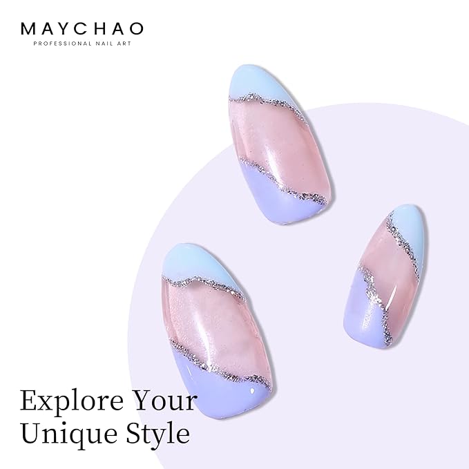 MAYCHAO 15ML Light Purple Gel Nail Polish 1Pc Lilac Purple Gel Polish Soak Off UV LED Nail Polish Nail Art Starter Manicure Salon DIY at Home, 0.5 OZ
