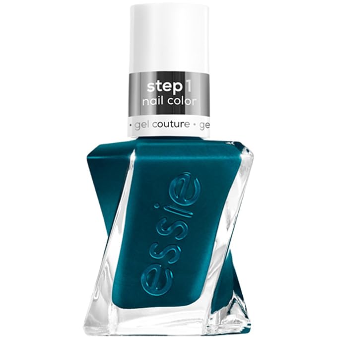 essie gel couture long-lasting nail polish, vegan, teal, Jewels And Jacquard Onl