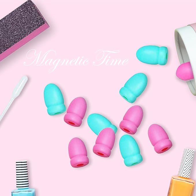 Gel Nails Polish Remover Refill Kit - 2-in-1 Mix Set with Soak Off Caps & Buffers - Quickly Removes Poly Gel & Acrylic Nails - Simple, Comforting & Effective