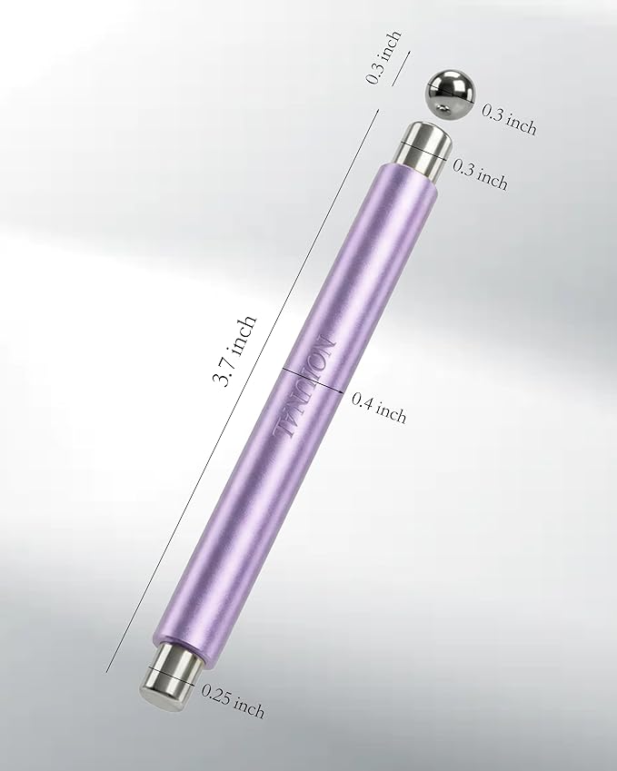 3-in-1 Cat Eye Magnet – Super Strong Cylindrical & Ball Magnet Pen for Nail Art, Fast-Acting Cat Eye Magnet Tool, Nail Art Design & DIY at Home - Purple