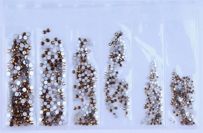 7200 Pieces(6 Grid)5 Pack of Nail Art Rhinestone Decoration Style2