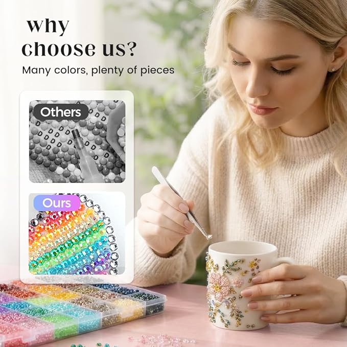 Colorful DIY Resin Rhinestone Kit for Bedazzling, Resin Jelly Rhinestones for Bedazzling, Multicolor 3mm Flatback Gems,Rhinestones Gems Bedazzling Bedazzed Kit for Nail Art (24000PCS)
