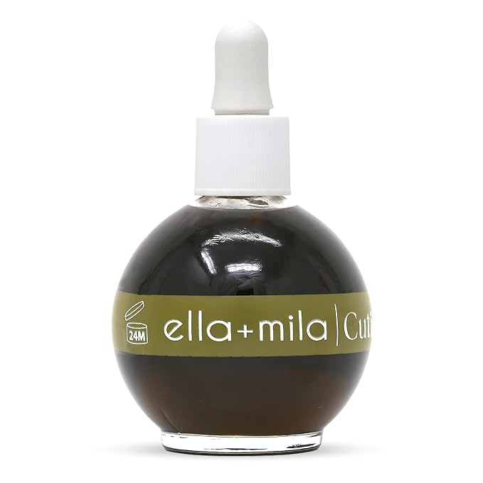 ella+mila Nail Cuticle Oil with Olive & Avocado - Deep Moisture Cuticle Oil for Nails - Intense Hydration for Dry Cuticles - Vegan Nail Care Products - 2.3 fl oz