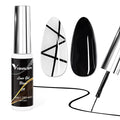 VENALISA Liner Gel Nail Polish 8ML 1 Pcs Black Gel Polish With Thin Brush For French Nail Art Swirls Nail Design Soak Off UV Gel DIY at Home Manicure Salon