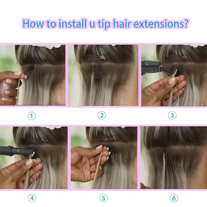 Curlable U-tip Human Hair Extensions 33# Copper Brown Keratin Nail Tip Hair Extension 100 Strands 0.5g/strands Straight Brazilian Remy Hair 16 Inch (40cm)