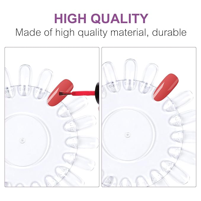 Nail Swatches Wheels Nail Display Tips Detachable Nail Art Color Display Chart Nail Polish Sample Swatches Nail Tip Display Palette Nail Color Card for Color Display Total 200PCS Tips