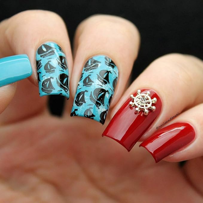 Whats Up Nails - B020 Take Me to the Sea Stamping Plate for Nail Art Design