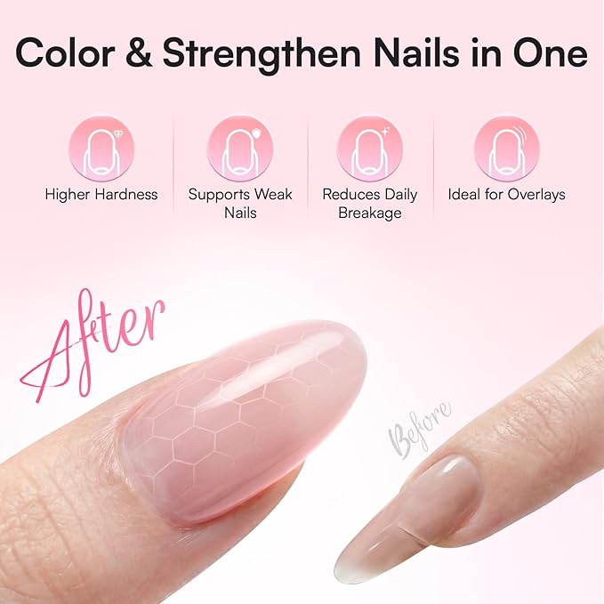 Makartt Pink Gel Builder for Nails, Sculpture Gel, Long Lasting Nail Extension Hard Gels, Self-Levelling Broken Nail Repair for Strengthener, UV Lamp Cure Required, Home Salon DIY Manicure 1.06 oz