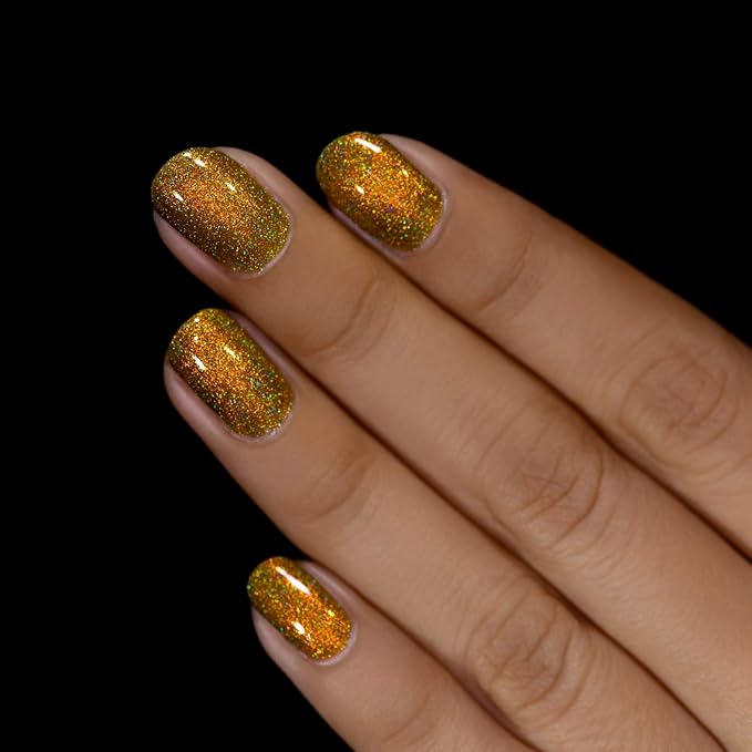 ILNP Legacy - Olive-Yellow Holographic Nail Polish, Ultra Distinct, Chip Resistant, Non-Toxic, Vegan, Cruelty Free