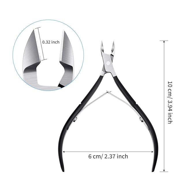 Mudder 3 Packs Cuticle Trimmer Nippers Cutter Tool Stainless Steel Nail Cuticle Scissors Remover with Pointed Blade Scissors Pedicure Manicure Tool for Fingernails and Toenails Nails Care