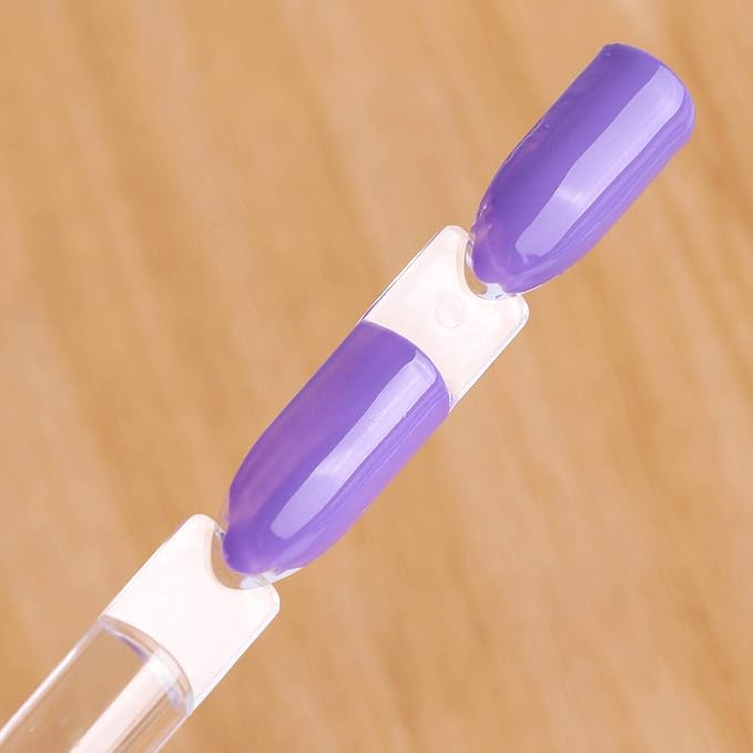 300 Tips Clear Nail Art Tip Sticks Fan Shaped Nail Wheel Display Practice Sticks Tool with Metal Split Ring