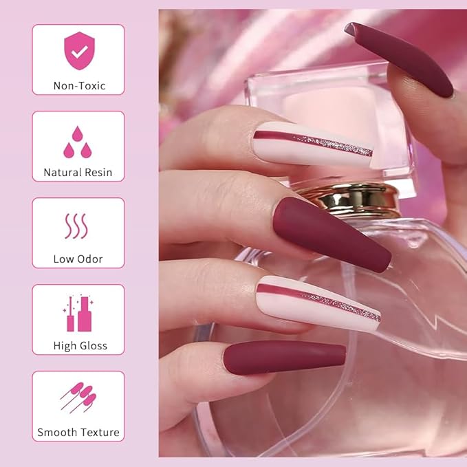 JR 9pcs 15ml Gel Nail Polish Set Pink Gel Polish Kit Soak Off Polish Nail Art Manicure Salon DIY Home UV Gel polish Gift G