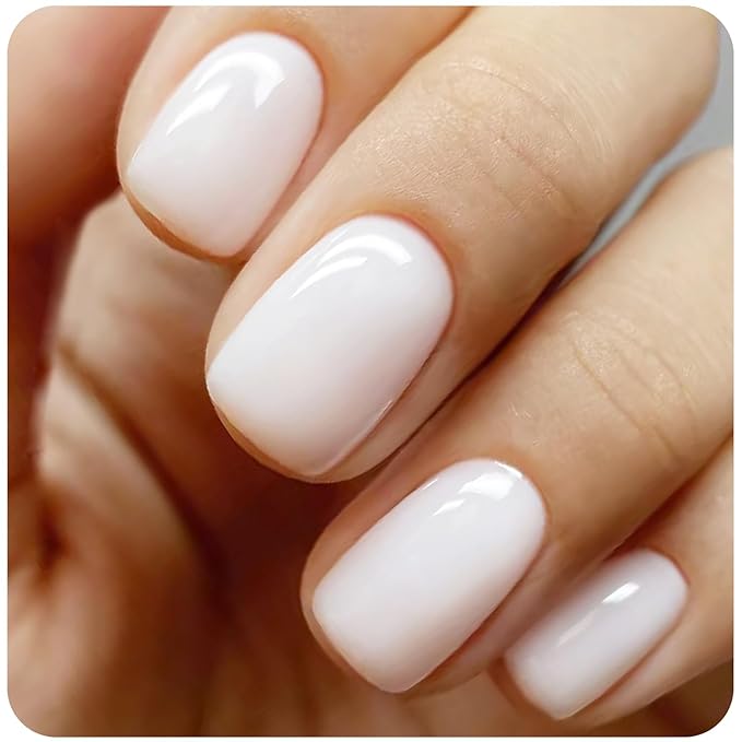 Vishine Milky White Rubber Builder Base Gel Nail Polish, 6 in 1 Builder for Strengthen Apex Building Extension Long Lasting Protect U V Cured Color Based Manicure for Fragile Nails Art Home Salon R061