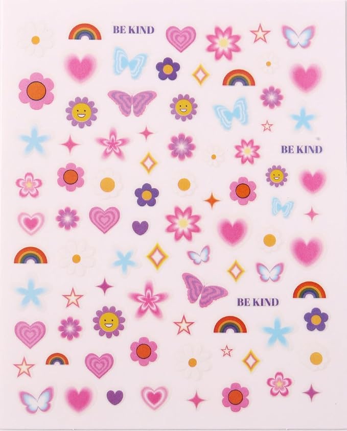 Impressed 5 Sheets Luxury Nail Art Stickers 500+ Gold Customized Nail Decals for Fake Nail Design and Salon Nails Accessories (Y2K)