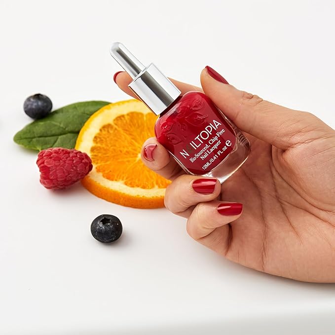 Nailtopia Bio-Sourced, Chip Free Nail Lacquer - All Natural, Strengthening Biotin and Superfood-Infused Polish - Chip Resistant Formula - Quick-Dry, Long Lasting Wear - Don't Kill My Vibe - 0.41 oz