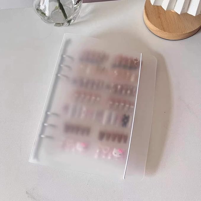 Press On Nail Organizer,Press On Nail Packaging,Removable Loose-Leaf Storage Book for Fake Nail,Nail Display (A5(9.05 * 7.08 * 1.37inch)