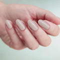 GoldFinger False Nails Kit, Ready to Wear Narual Beige Fake Nails, Manicure Stick and Glue Included, Medium Round Shape, Long-Lasting Hottest Trend Glue on Nails, Convenient & Easy to Apply