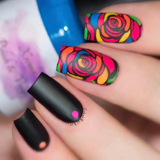 Whats Up Nails - B018 Fields of Flowers Stamping Plate for Nail Art Design