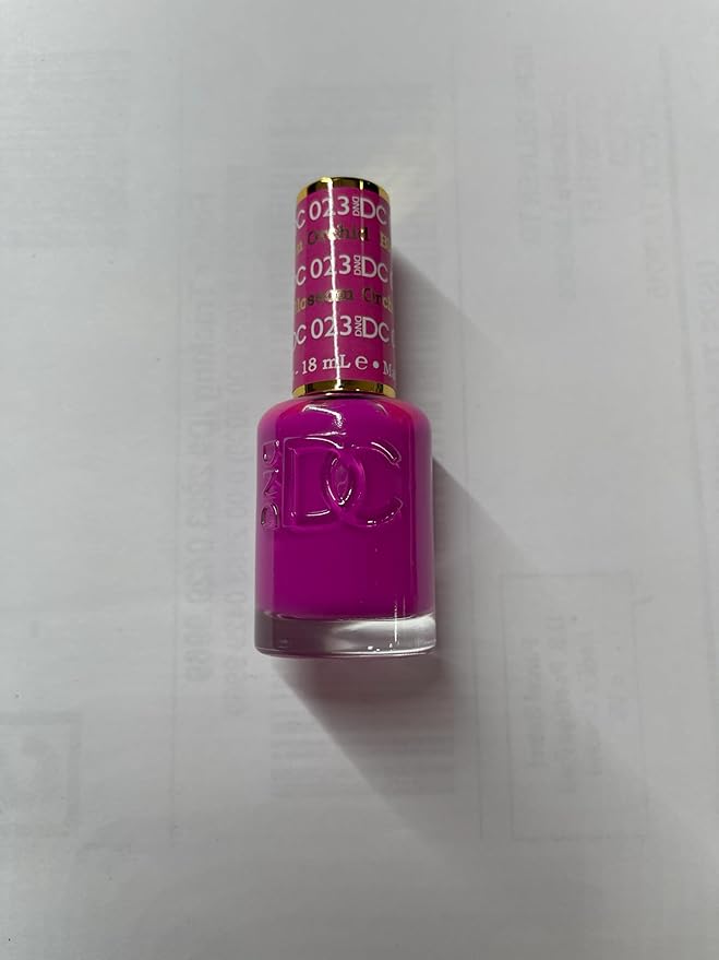 DND DC Gel Polish Set, Purple Collection, UV/LED Gel Polish and Air Dry Nail Lacquer, Matching Chip-Free Polish Duo, 023 Blossom Orchid, 0.5 Fl Oz