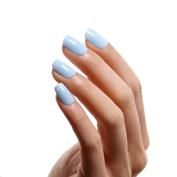 Gel Polish, 0.5 Fl Oz Light Baby Blue Gel Nail Polish Spring Summer Art Starter Manicure Salon DIY Soak off LED UV