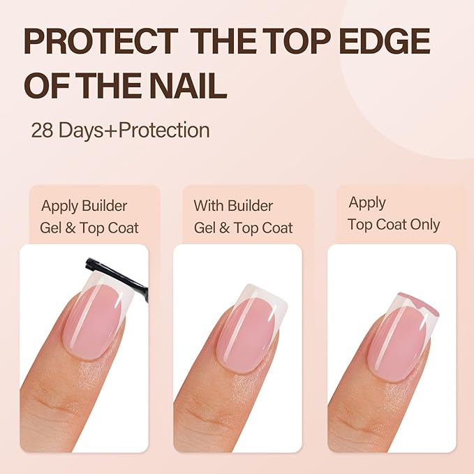 150Pcs French Gel Nails, Vansiho French Tip Press on Nails Pink, Short Square Soft Gel Nails, Acrylic Fake Nails for Nail Art DIY 15 Sizes