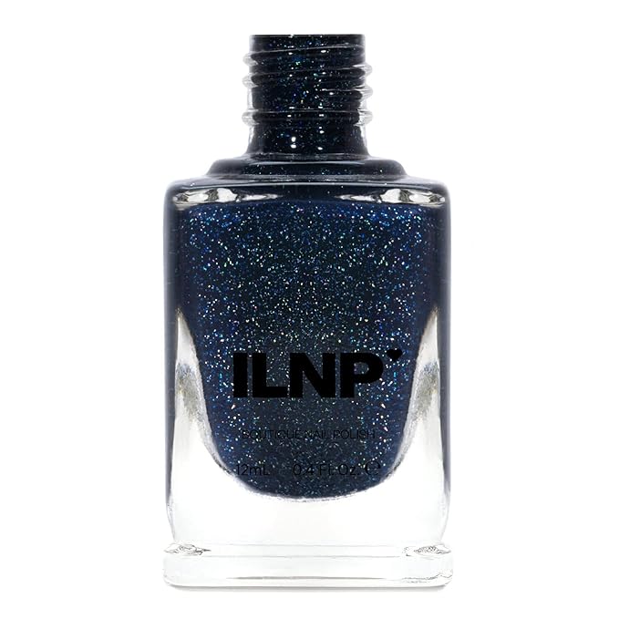 ILNP You Up? - Deep Navy Blue Holographic Nail Polish, 7-Free, Non-Toxic, Vegan, Cruelty Free, 12ml