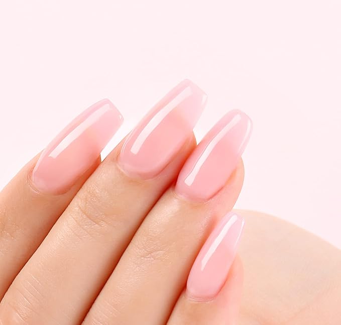 AIMEILI Nude Pink Builder Base Gel for Nails, Hema Free, Cruelty Free, Vegan, No Need Slip Solution, Soak Off Gel Nail Polish 6pcs X 10ml - Kit Set 37