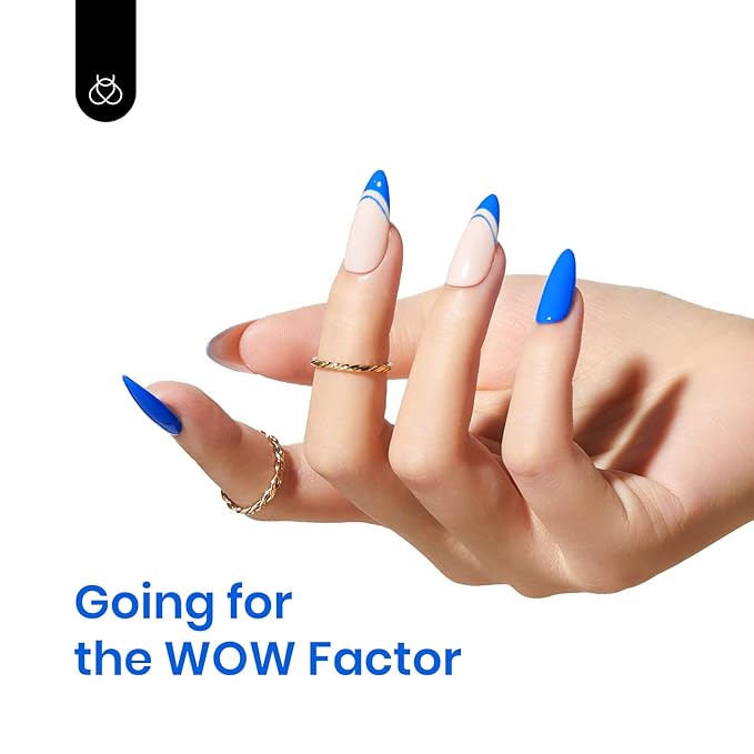 Beetles Blue Gel Nail Polish, 15ML Electric Punk Bright Blue Gel Polish, Soak Off Uv LED Spring Nails Art DIY Manicure Gift for Women & Girls