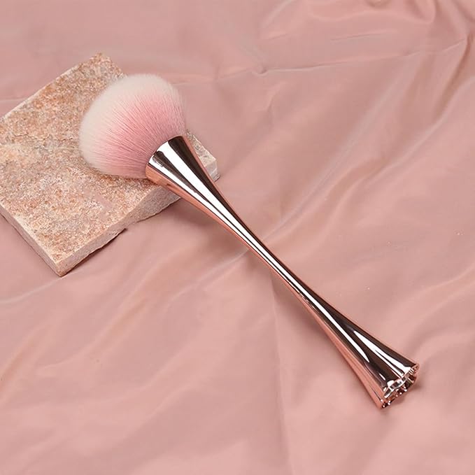 Rose Gold Nail Art Dust Powder Remover Brush, Nail Art Dust Cleaner Brush, Soft Cleaner Brush for Makeup, Nail Dust Brush for Acrylic Nails Manicure Brush for Women Birthday Gifts