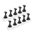 2 Sets Nail Display Stands, Fake Nail Display Stand For Painting Nails DIY Nail Magnetic Practice Stand, Nail Polish Practice Nail Art Kit For Beginners, Home And Nail Salon Use (Black)