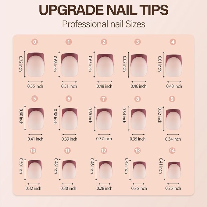 150 Pcs Gel Nail Tips, French Tip Press on Nails, Vansiho Short Square Nail Tips, Pre-French Tips Press on Nails, Acrylic Fake Nails for Nail Art DIY 15 Sizes