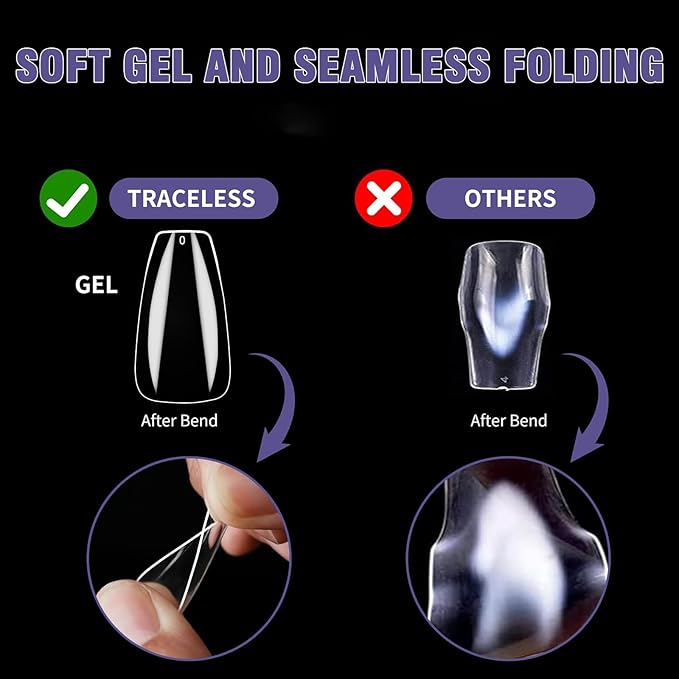 Press On Nails Thicker Medium Coffin Nail Tips,600pcs Gel Flase Nails Tips Acrylic Tip, 15 Sizes 00-13 Fake Tips,Valentines Day Nails Tips, Acrylic Press On Nail Valentines Gifts for Women
