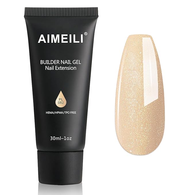 AIMEILI Poly Nail Gel Builder - DIY Nail Enhancement & Art Design Kit - Free of Hema for Women - 052