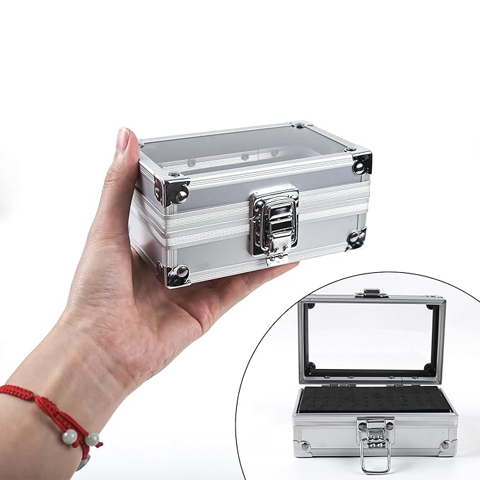 50 Holes Nail Drill Bit Holder Storage Box Case Nail Polishing Heads Holder Organizer Container for Salon Nail Grinding Head