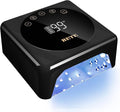BETE Cordless LED Nail Lamp, 78W Rechargeable UV Nail Light, Intelligent Infrared Sensor and LCD Display Curing Nail Lamp, Portable Nail Dryer Gel Polish Light with 5 Timer Setting Black
