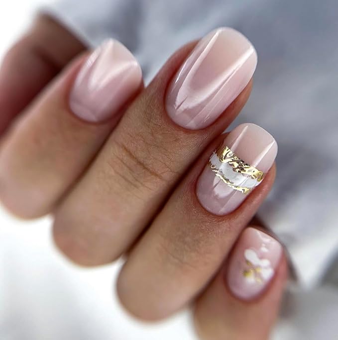 Dan's Nails Angel Peach Nude Rubber Base Gel Coat Set | Easy Soak Off System - UV/LED Lamp