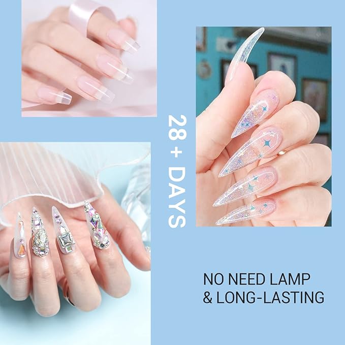 Modelones Acrylic Powder, 2.12oz Transparent Professional Clear Acrylic Nail Powder for Nails Extensiosn French Naisl Art 3D Flowers, Carving, Beginner-Friendly